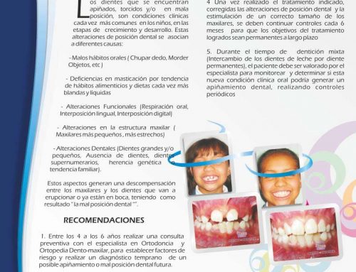 Prevenir la mal posición de dientes